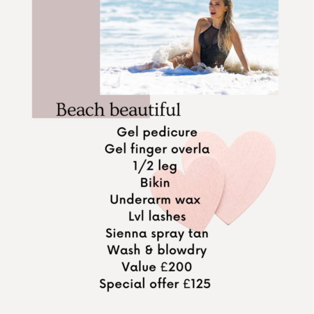 Beach Beautiful packages at Synergy Hair Beauty Salon in Studley